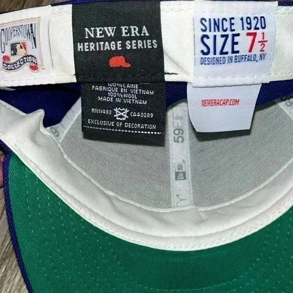 New Era Chicago Cubs 1914 Cooperstown Collection 59FIFTY Fitted Hat Size 7 1/2 - Picture 2 of 3